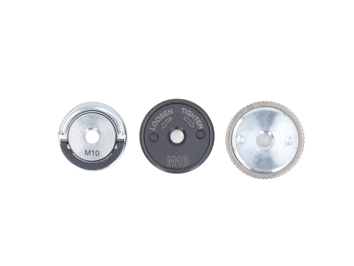 3 Tuercas De Brida Autoblocantes Para Amoladora Angular M10, 12000 Rpm, 40 Nm De Alto Par.
