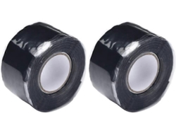 Cinta De Silicona Autocicatrizante Negra Para Aislamiento Y Sellado 1.5m X 25mm (2 Rollos)