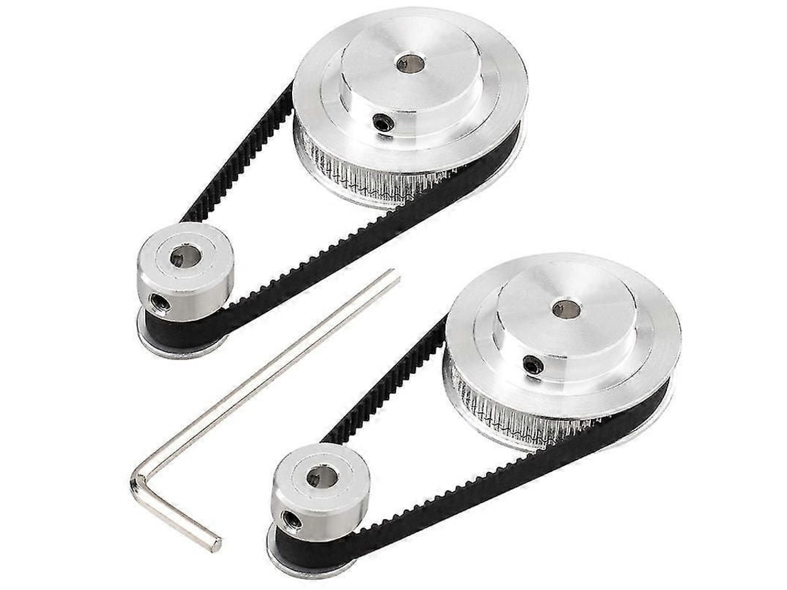 Fasst-ruedas Sincrónicas Kit Gt2 20 Y 60 Dientes 5mm, Correas De Tiempo 200x6mm, Material Aluminio Y Caucho