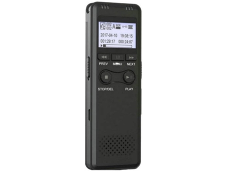 Mini grabadora de voz digital activada por voz PCM Grabación Reducción de ruido Micrófono dual Hifi Mp3 Player-32GbBlack