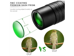 Telescopio monocular de prisma de alta potencia 4K 10x300x40 mm, zoom HD, impermeable, de bolsillo, compacto, para observación de adultos y niños. Yizhood
