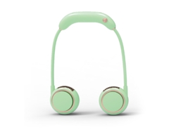 Ventilador portátil Digitallab para colgar al cuello, ideal para deportes al aire libre, pequeño y práctico (verde)