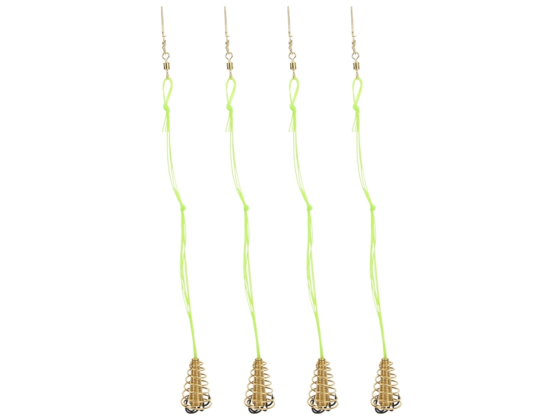 4pcs Trampas De Cebo De Pesca Con Barbilla Canasta De Alimentador Para Agua Salada 8