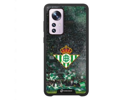 Funda Móvil Oficial Real Betis Fc para Xiaomi 12/12X Global 5G PHONECASES3D Piel Sintética Negro