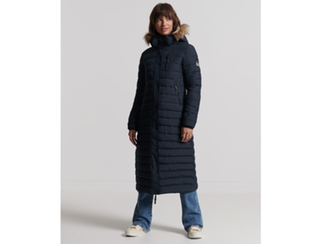 Abrigo para Mujer SUPERDRY (XS - Poliéster - Azul)