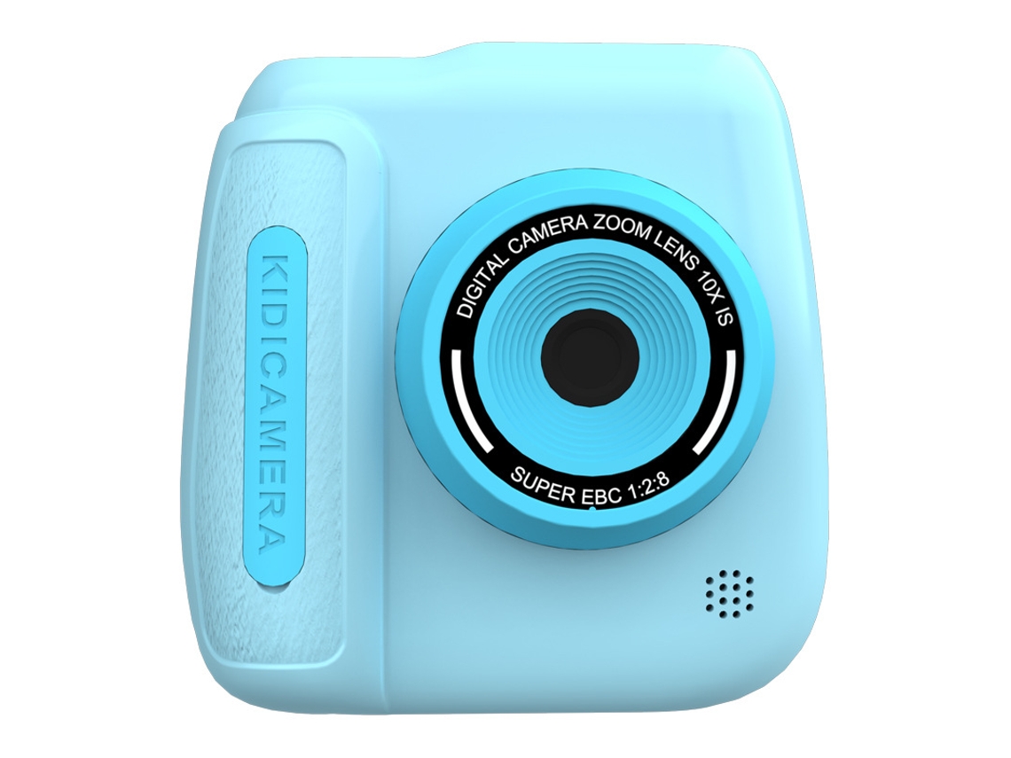 Cámara digital Polaroid para niños con dos cámaras y diseño de abanico azul