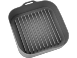 Cesta De Silicona Reutilizable Para Freidora De Aire, Antiadherente Y Fácil Limpieza Gris