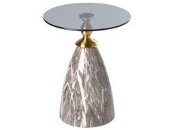 Mesa auxiliar Beliani Cady de hierro negro (40 x 40 x 50 cm)