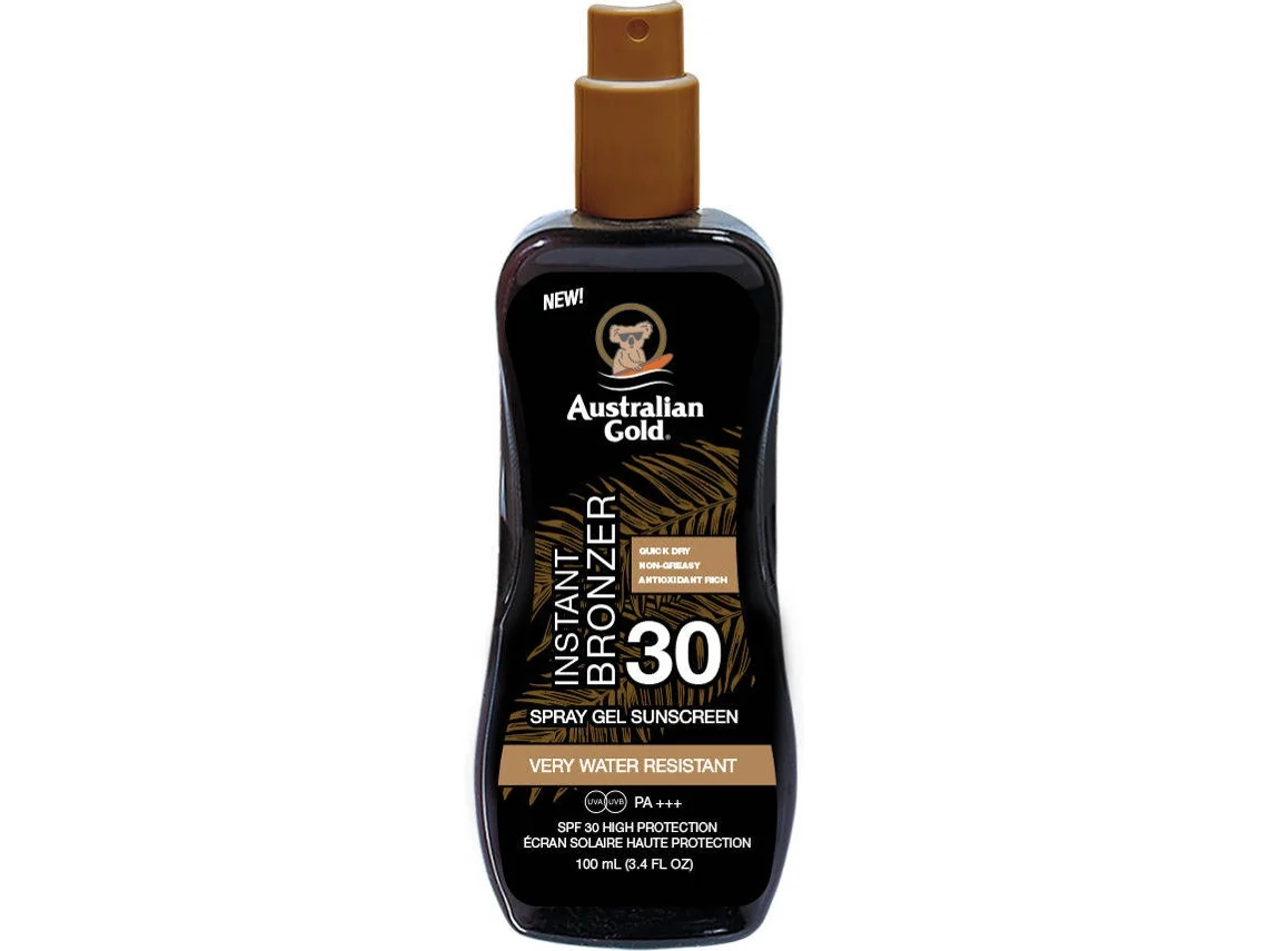 Protector Solar AUSTRALIAN GOLD Instant Bronzer Spray Gel SPF 30 (100 ml)