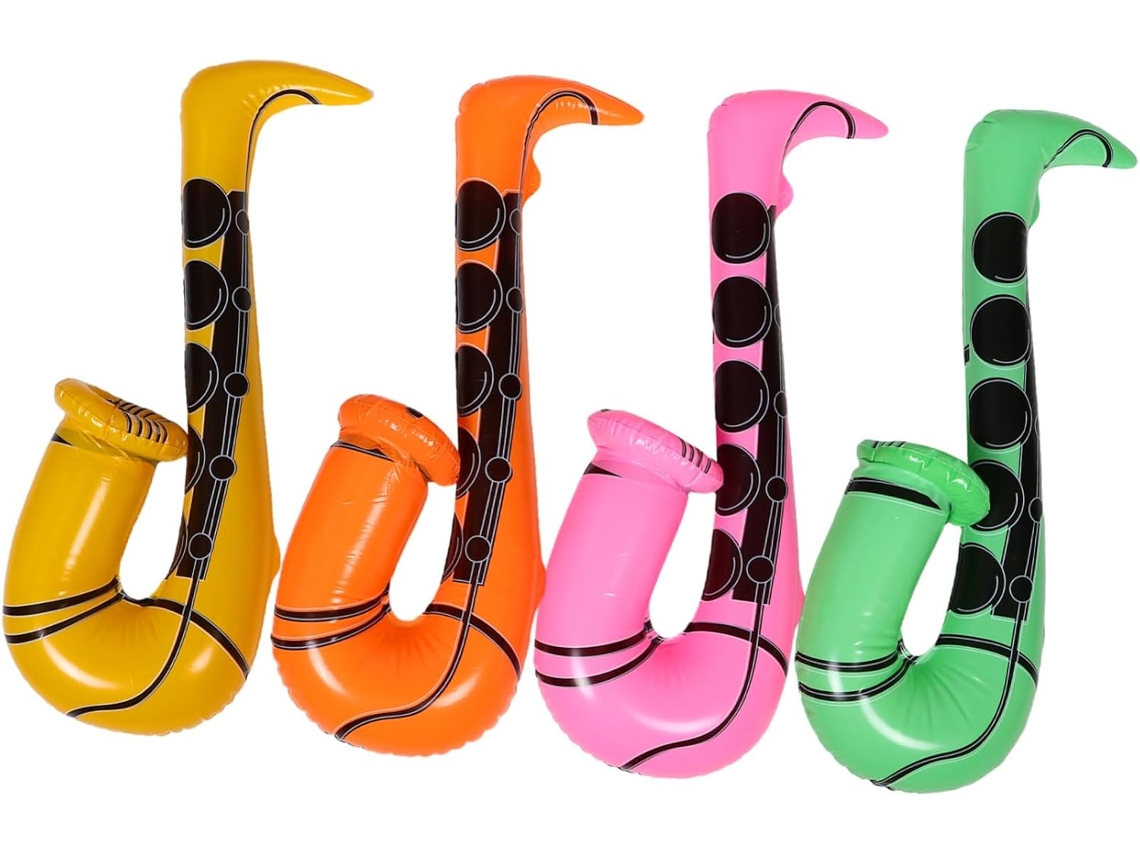 Juguete Inflable, Accesorios Inflables Para Fotomatón De 4 Piezas, Saxofón Falso Para Fiestas