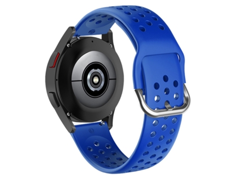 Correa de Silicona 20mm orificios redondos transpirables para Samsung Galaxy Watch4 40mm/44mm - azul oscuro
