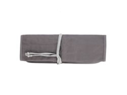 Estuche De Lona Gris Para Pinceles, Estuche Enrollable Para Bolígrafos, Bolsa De Almacenamiento De Artículos De Papelería.