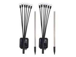 2026-2 Pack Luz De Jardín Solar Flexible Ip65 Impermeable 6 Cabezas Para Exterior Patio