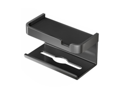 Soporte autoadhesivo de pared para papel higiénico con estante para teléfonos móviles.