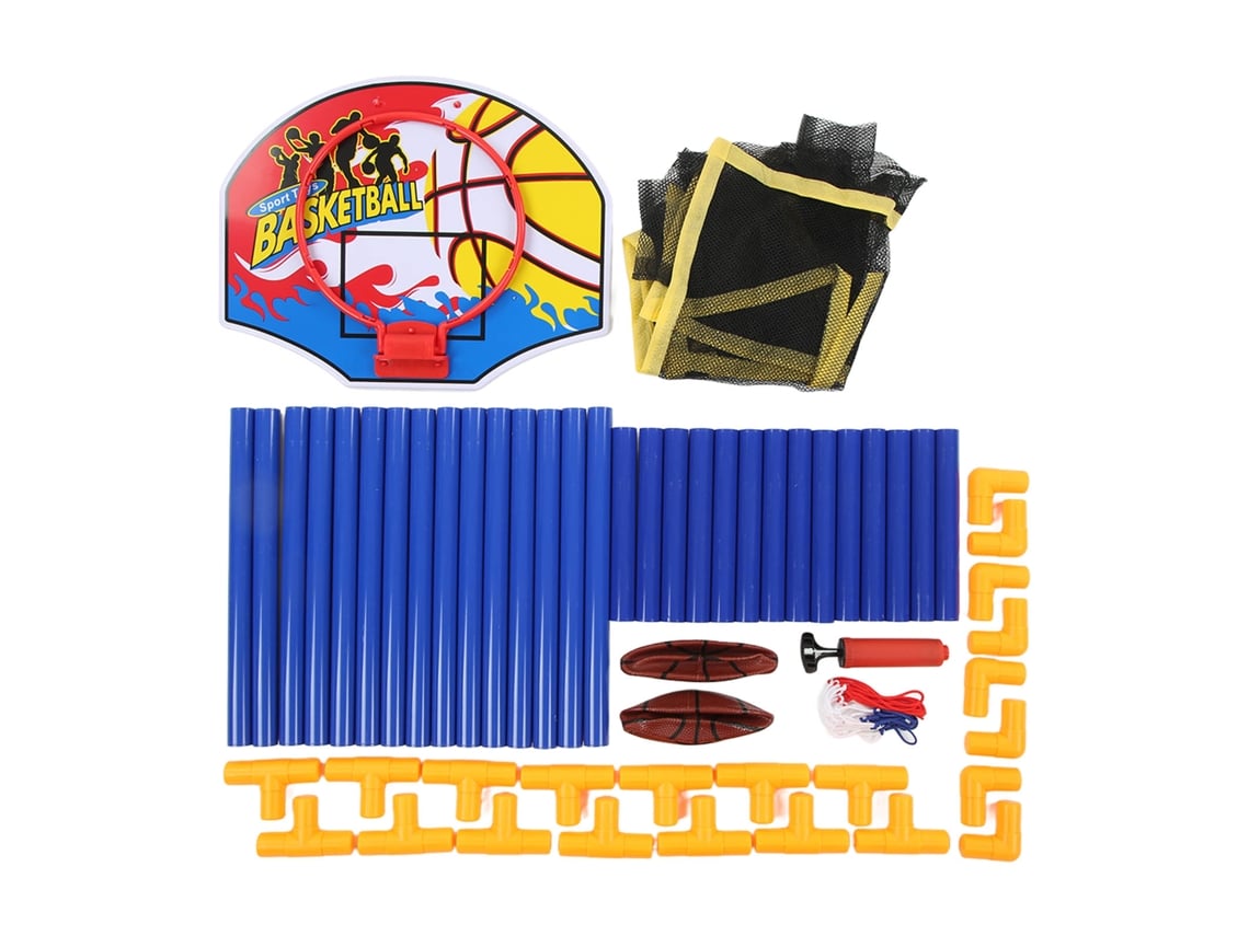 Ats-juego De Canasta De Baloncesto Para Niños Ajustable En Altura Removible Mejora Habilidades Motoras Fina Interior