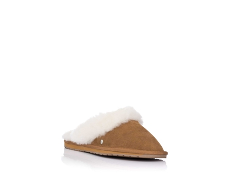 Zapatillas de Casa Jolie Emu (Piel-Camel-40)