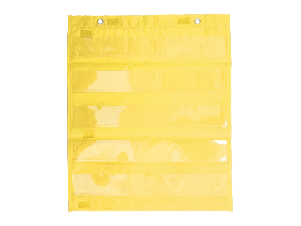 Rebe-tablero De Bolsillos Magnético Para Estudiantes 5 Filas Bolsillos Transparentes Para Horarios Actividades Escolares Amarillo