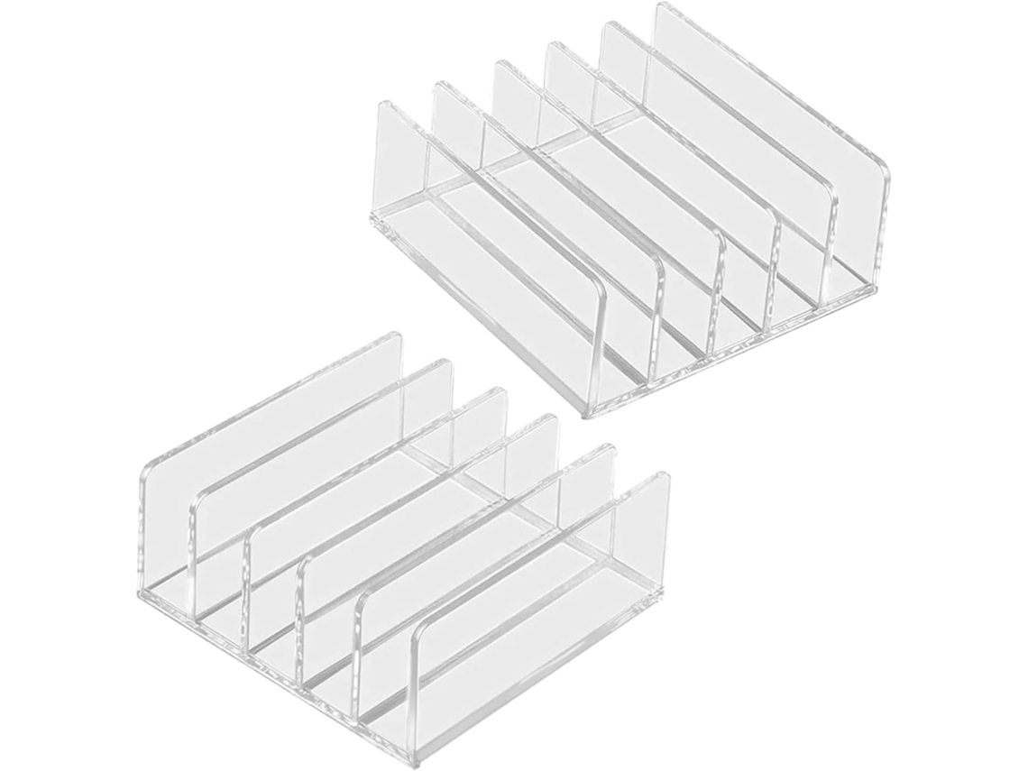 Juego De 2 Organizadores De Escritorio De Acrílico Transparente