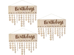 Calendario de cuenta regresiva de madera en 3 piezas para decoración de pared, ideal para eventos especiales...