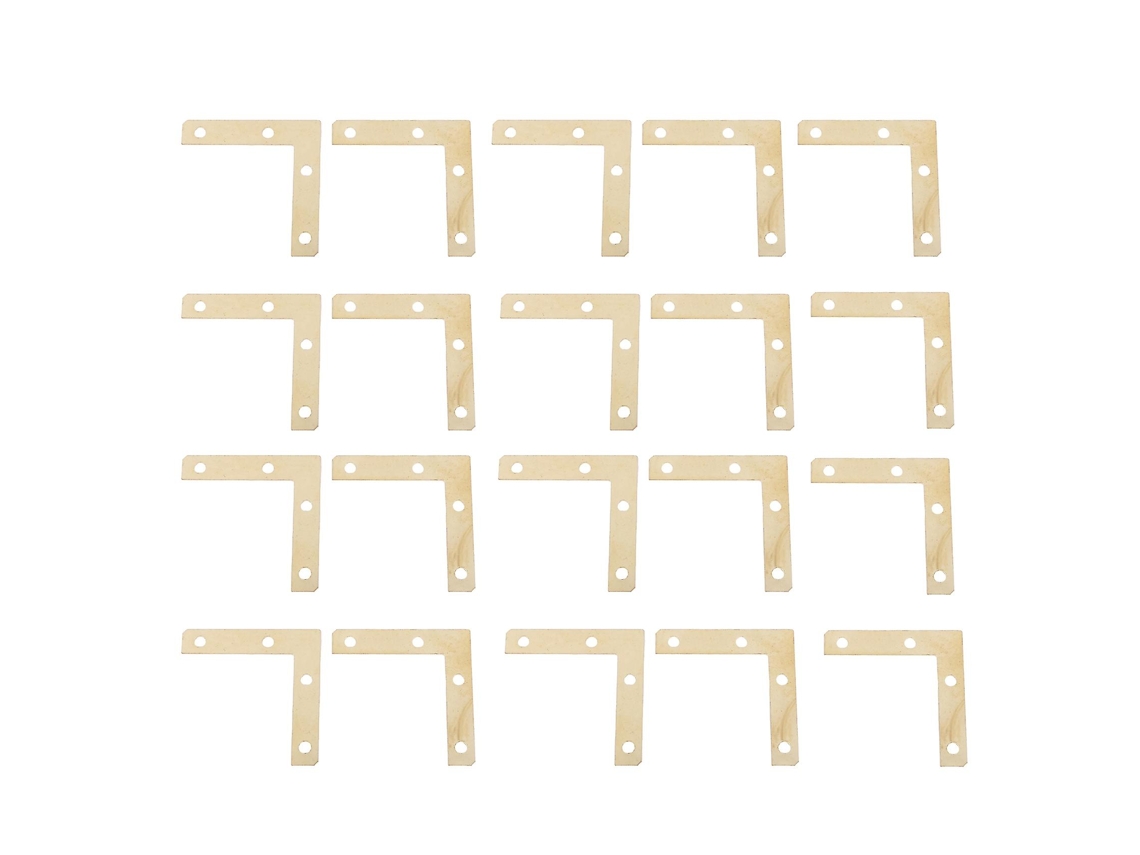 Placa De Reparación De Soporte Plano Derecho 90 51mm, 20 Piezas, Hierro Dorado Para Reforzar Marcos Y Cajas Oro