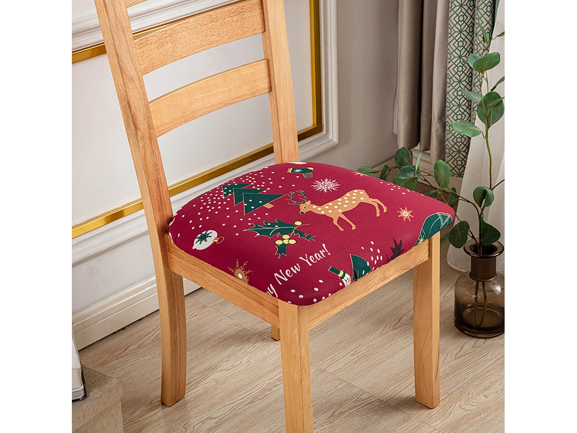 1 paquete de funda protectora extraíble para silla de comedor para el hogar, patrón de restaurante 6-Tamanho universal LUUCOZK