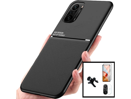 Kit Carcasa, Protector Cristal 5D, Película Trasera Y Soporte Xiaomi Poco F3 Phonecare Reforzado