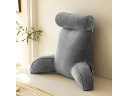 Cómoda Almohada De Lectura, Almohada De Respaldo Con Almohada Cervical Desmontable,gris/80x60cm Gertiz