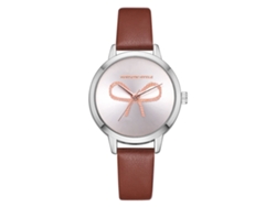 Reloj De Pulsera De Cuarzo Para Mujer Lvpai P716 Con Lazo Y Esfera Redonda Marrón.