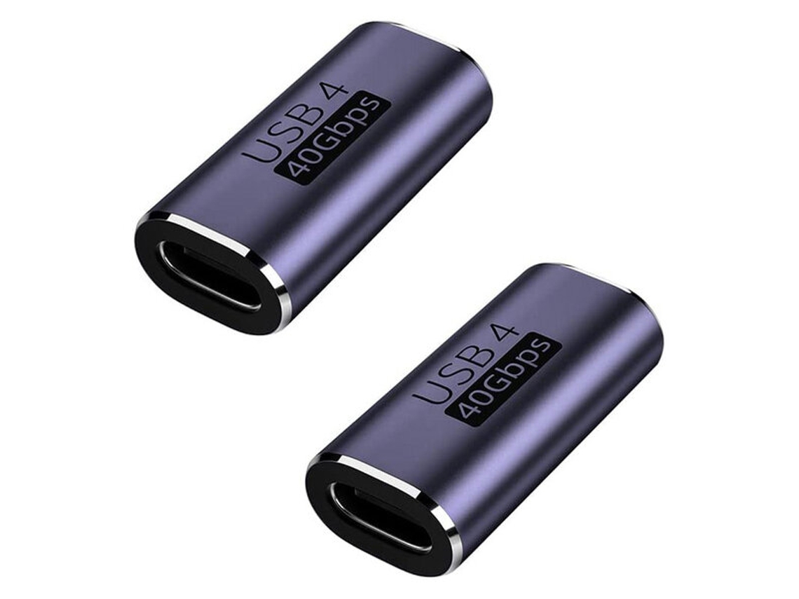 Adaptador USB C hembra a hembra, 100 W, 40 Gbps, 8 K, 60 Hz, Tadvyyvayotoy