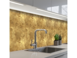 Paneles antisalpicaduras de cocina de estilo industrial - Texturizados - Dorado 400x60 cm