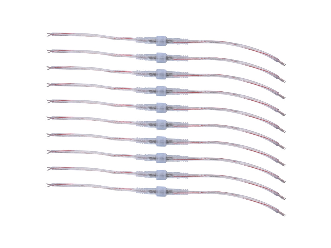 Yncm2026-10 Pares Cable Conector Transparente Ip68 Impermeable Pieza De Iluminación Para Tira Led