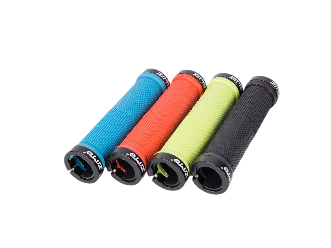 Puños Ztto para bicicleta de montaña, antideslizantes y bloqueables, de goma de aleación AG 16, para bicicleta plegable (1 par)