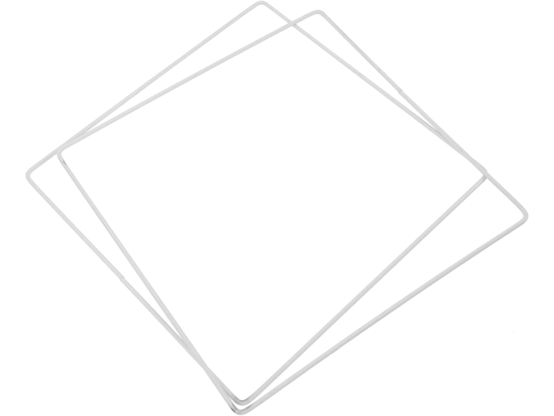 Anillo Cuadrado De Hojalata, Soporte Sencillo Y Elegante, Juego De 2 Piezas, Fácil De Reemplazar.