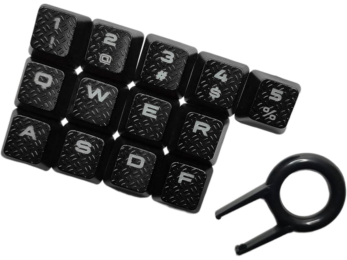 Juego De 13 Teclas Texturizadas Antideslizantes Para Teclados Mecánicos.