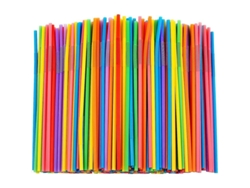 Pajitas De Plástico Flexibles Y Coloridas, Sin Bpa, Desechables, 300 Unidades