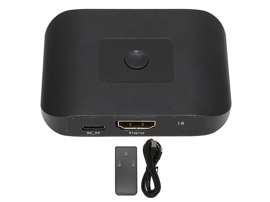 Conmutador Divisor De Interfaz Multimedia Hd 2.1 2 En 1 Con Salida 8k A 60 Hz Y 4k A 120 Hz, Y Control Remoto.