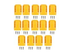 14 Portabaterías Compatible Con Dewalt 20v 60v Montaje En Pared Madera Correa Material Abs Plástico Amarillo