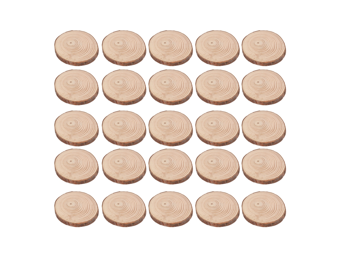 Juego De 25 Posavasos Decorativos Hechos A Mano Con Chapa De Pino Para El Hogar Y La Oficina.
