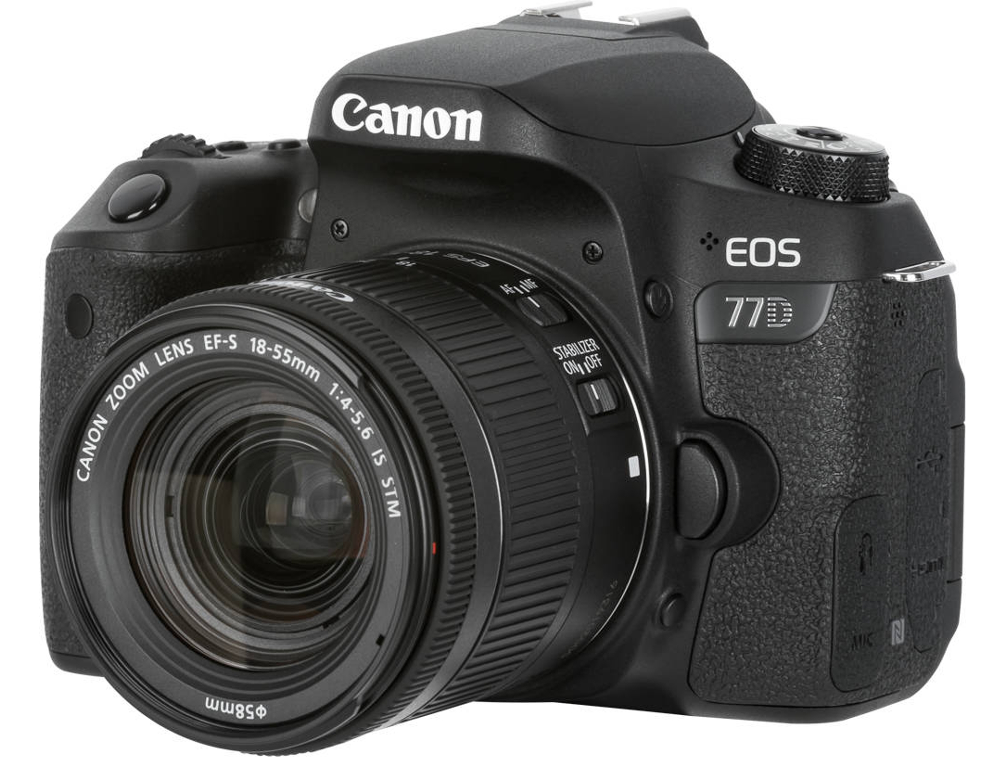 Kit Cámara Réflex CANON EOS77D+EF-S18-55 F4-5.6 IS STM (24 MP - ISO: 100 a 25600 - Sensor: APS-C)