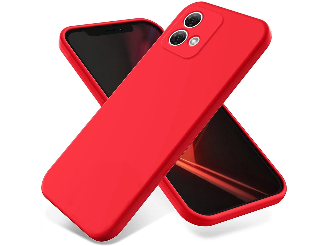 Capa Para Celular Em Silicone Sólido E Líquido, Totalmente À Prova De Quedas.vermelho Brilhante - Moto Edge 30 Neo 5g (borda Arredondada Com Furo Fino