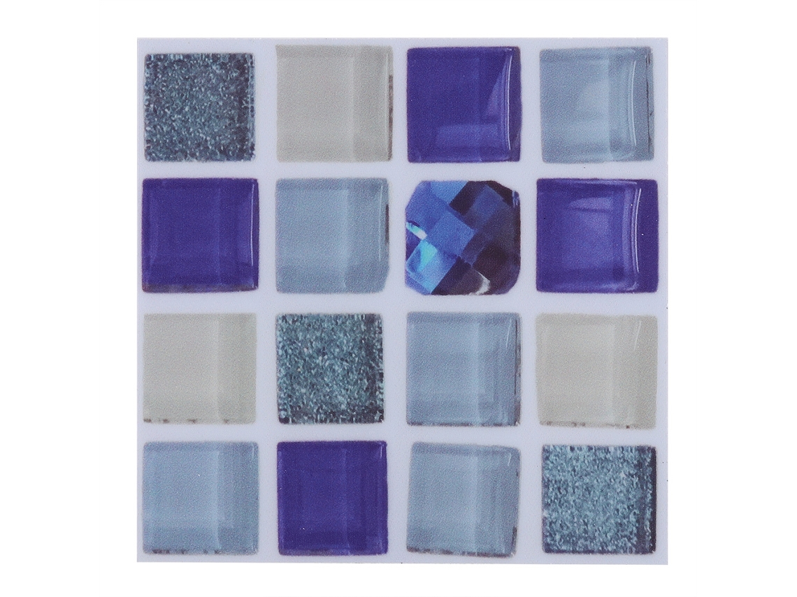 Baok - Juego de 18 pegatinas de mosaico autoadhesivas e impermeables para baño, cocina y decoración DIY (10 cm x 10 cm) - Mts013