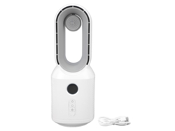 Molino de viento portátil sin aspas con 3 velocidades, Bluetooth y luz.