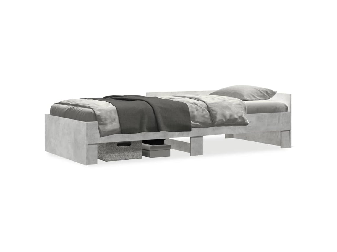 Maison Exclusive - Estructura De Cama Madera De Ingeniería Gris Hormigón 100x200cm