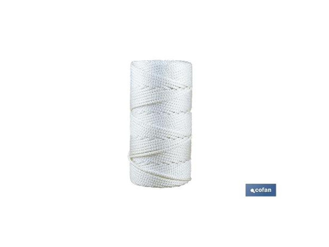 Cuerda trenzada de poliester 6 mm 200 mts bco