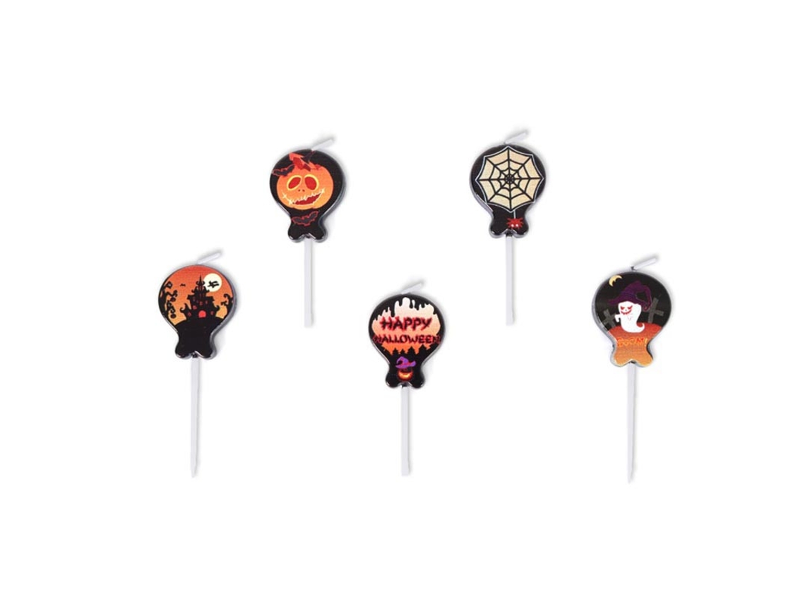 Pack de 5 Velas Halloween de 2,6x3,5 cm