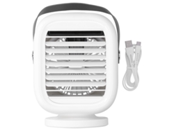 Aire acondicionado portátil USB de 190 ml con ventilador, blanco.