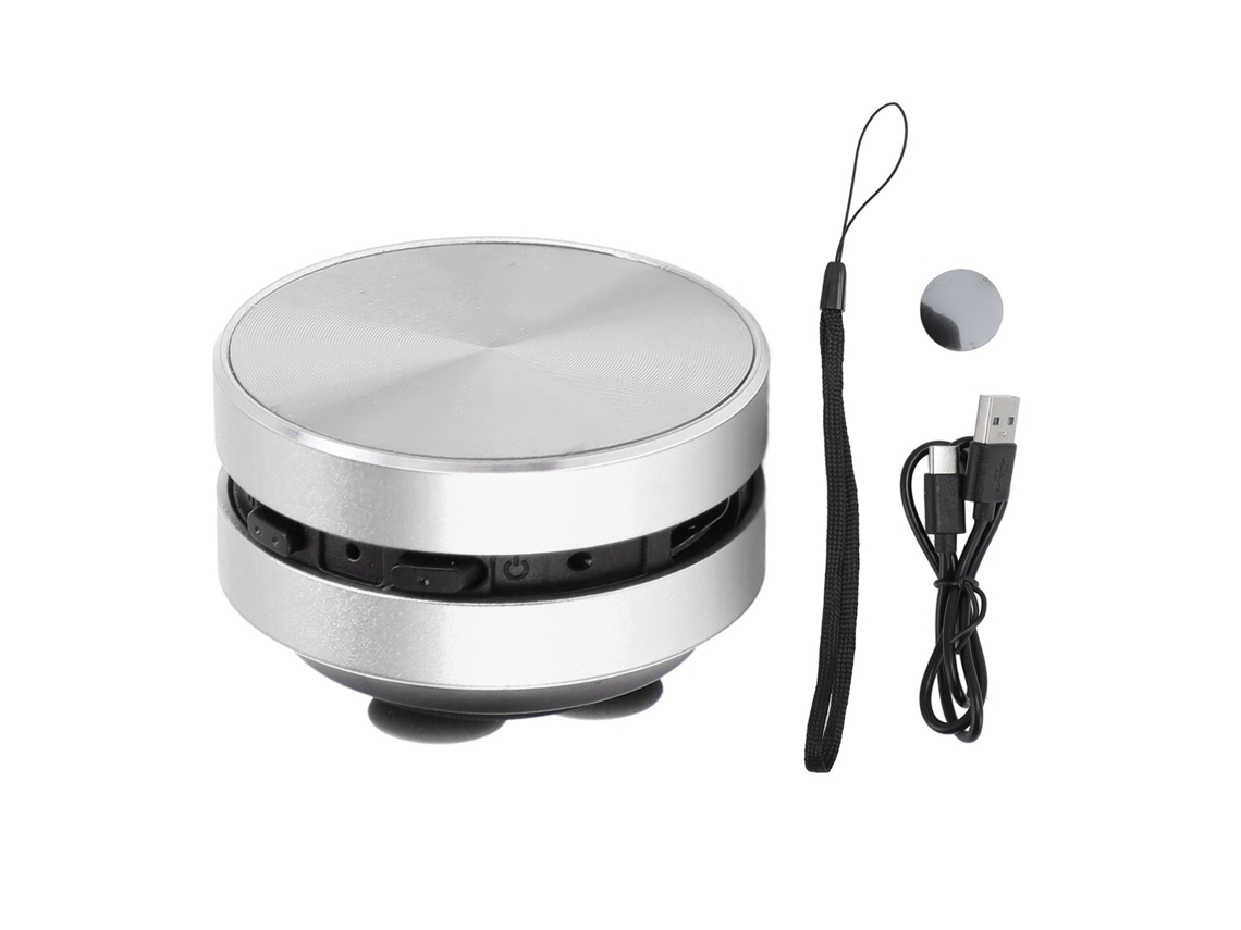 Altavoz Bluetooth Portátil De Conducción Ósea Con Estéreo Y Graves Potentes, Con Ventosa, Color Plata.
