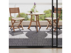 Baldosas De Terraza 10 Uds Madera Acacia Gris Lavado 30x30 Cm