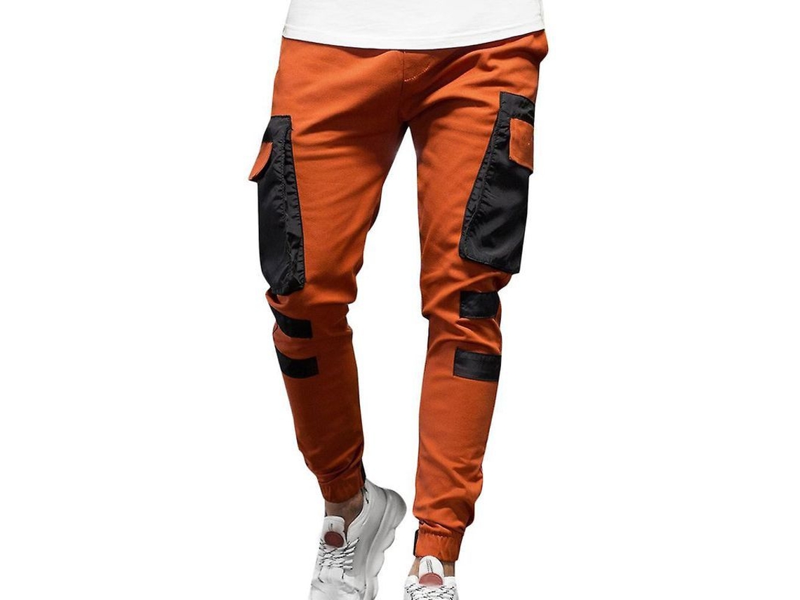 2026-pantalones Cargo Casual Para Hombre Jogging Deportivos Pantalones De Chándal Ddq 3xl Naranja
