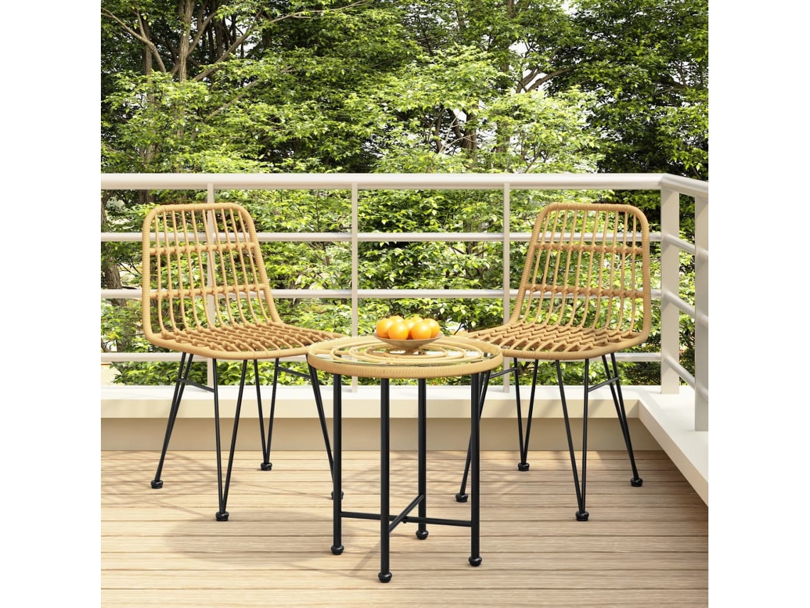 Sillas de jardín (2 unidades, 48 x 62 x 84 cm, mimbre, polietileno, DKD, decoración del hogar)